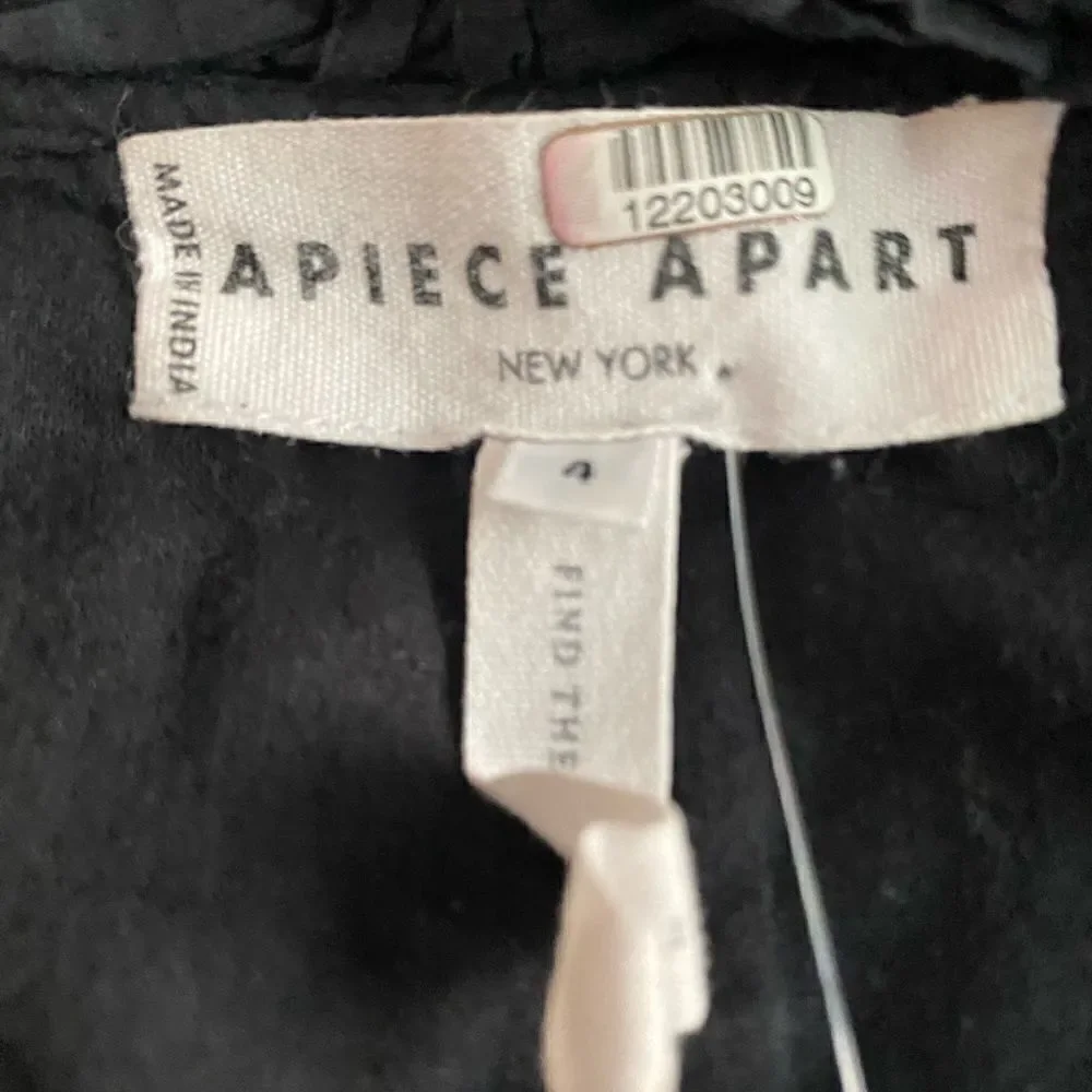Apiece Apart Limon Eyelet Jumpsuit Black Size 4